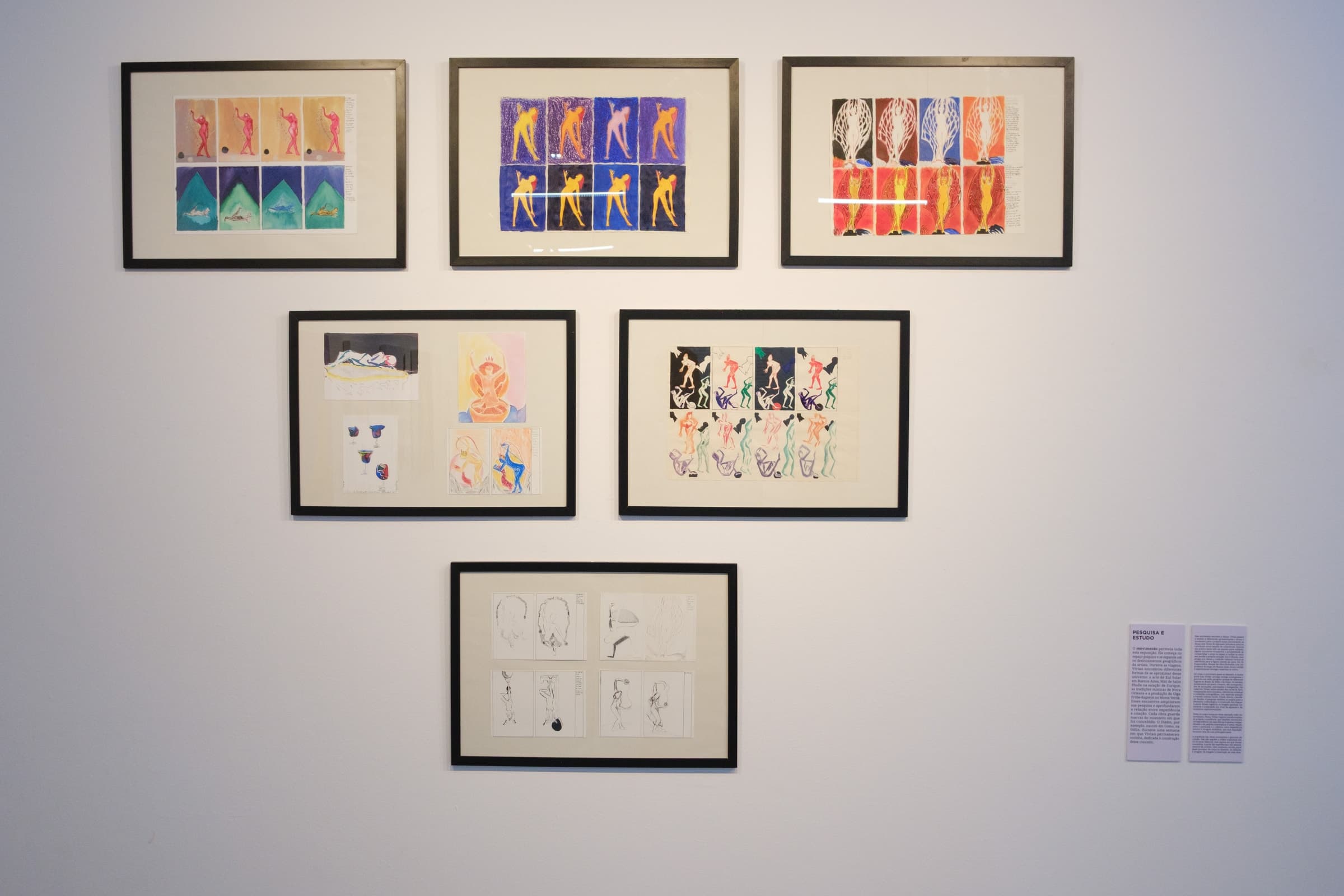 Estudos e desenhos em exposição